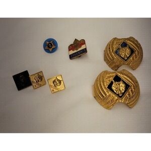 7 Vintage Boy Scouts Scarf Slides and Pins